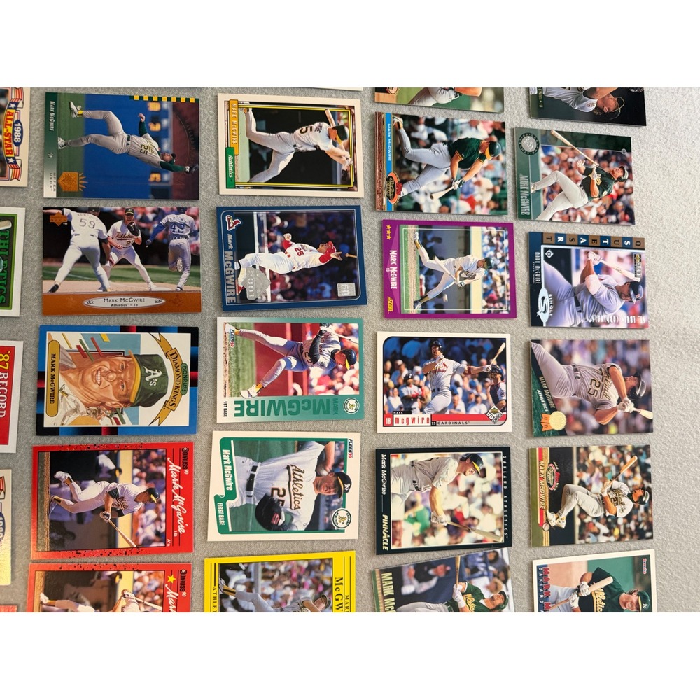 Mark McGwire Baseball Card Lot 80 A's Cardinals Inserts Topps Donruss Upper - Picture 3 of 13
